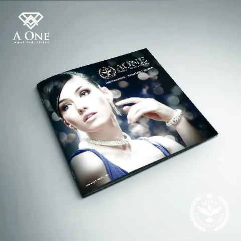A One Precious Metals brochure cover: an editorial portrait in diamonds